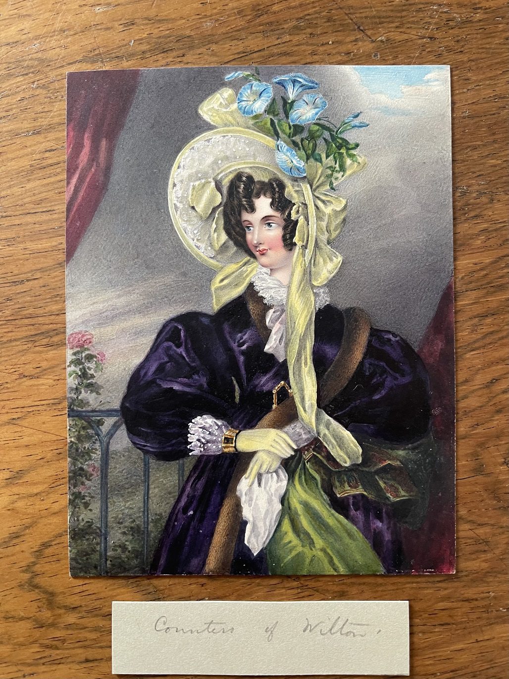 6 The Second Countess of Wilton in a minature wartercolour, 1830, I purchased for the Friends of Heaton Hall